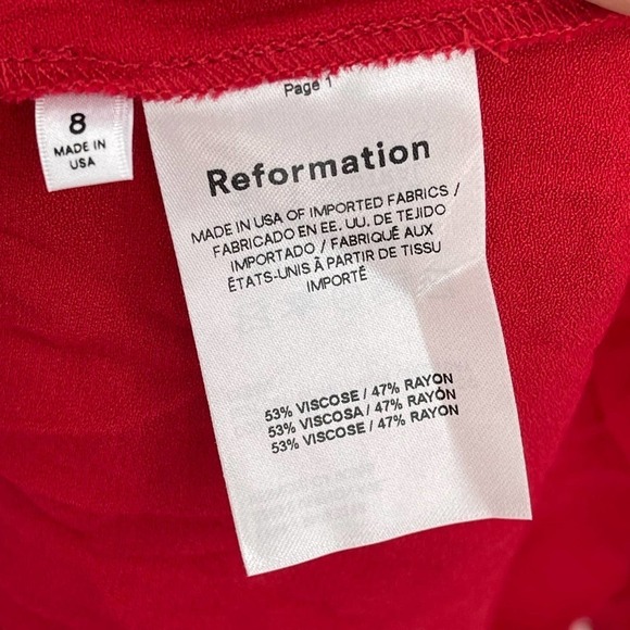 Reformation Baxley Sweetheart Neck Midi Dress Size 8 NWT - Picture 12 of 12